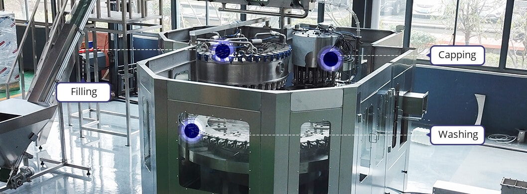 washing filling capping machine 