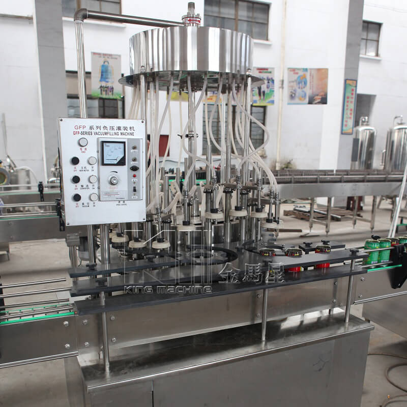 12 Heads Can Negative Pressure Filling Machine Without Sparkling