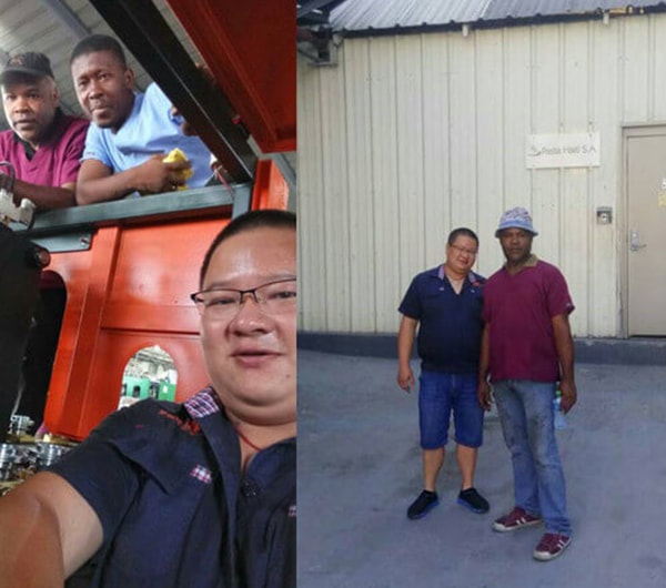 Kingmachine help the Haiti customers install bottle blowing machine 