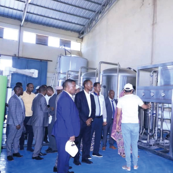 Ethiopian Minister of Trade and Industry and King Machine Company Representatives Discuss Bottled Water Factory Technology Together