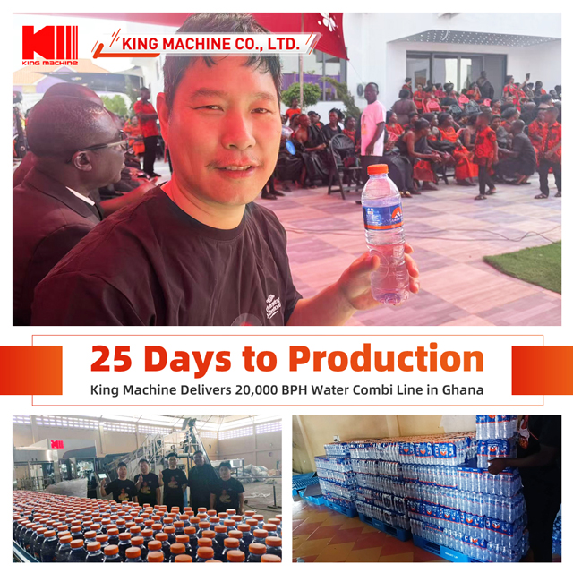 High-Speed Combi Line Water Filling Line with Tax Stamp Solution in Ghana
