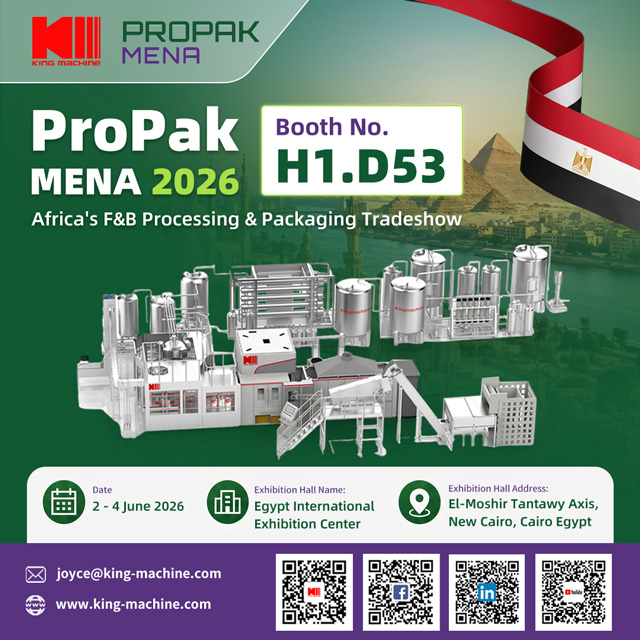 Exhibit at ProPak MENA 2026 in Egypt - King Machine Company