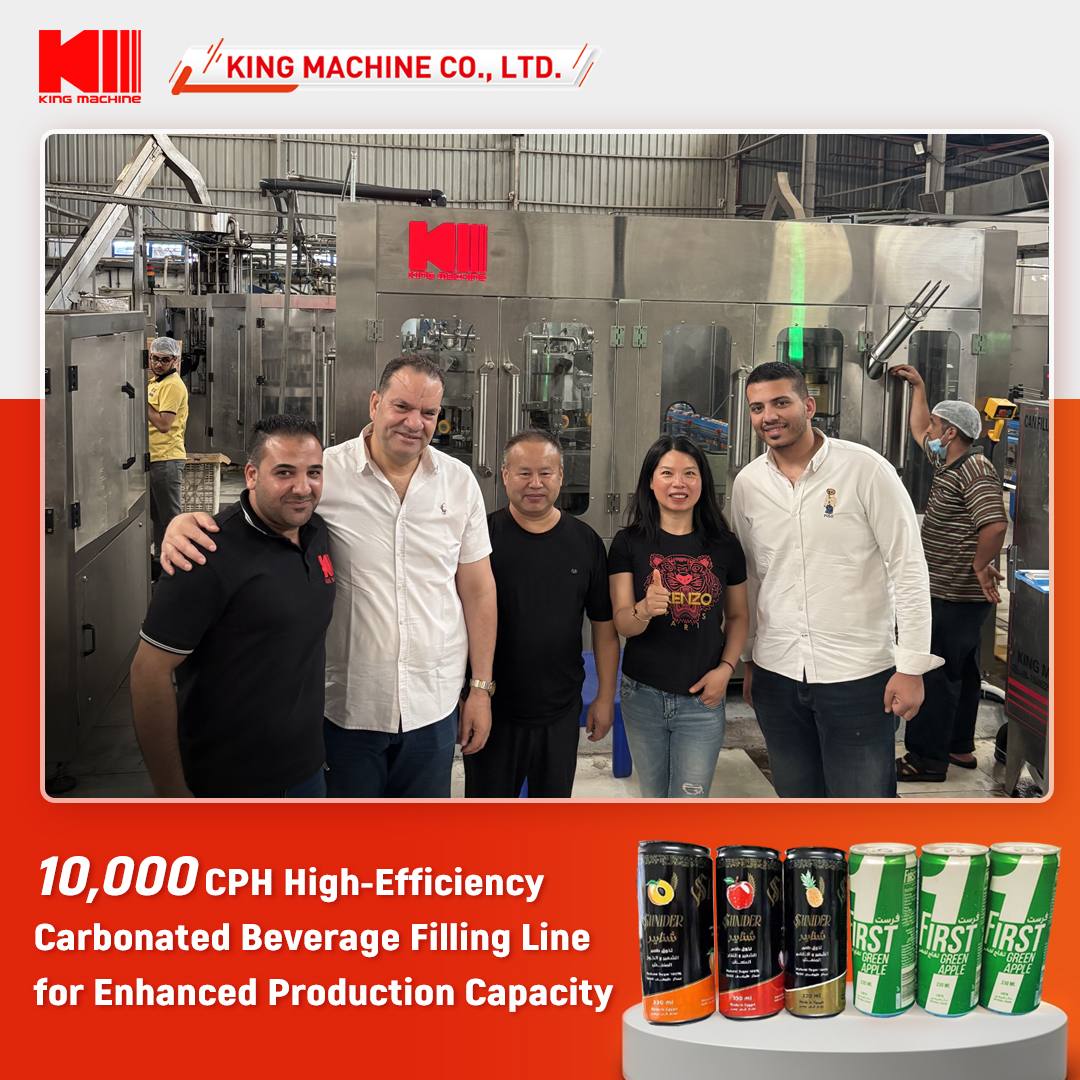 King Machine Helped Shnider Upgrade Its Carbonated Can Filling Production Line in Egypt 