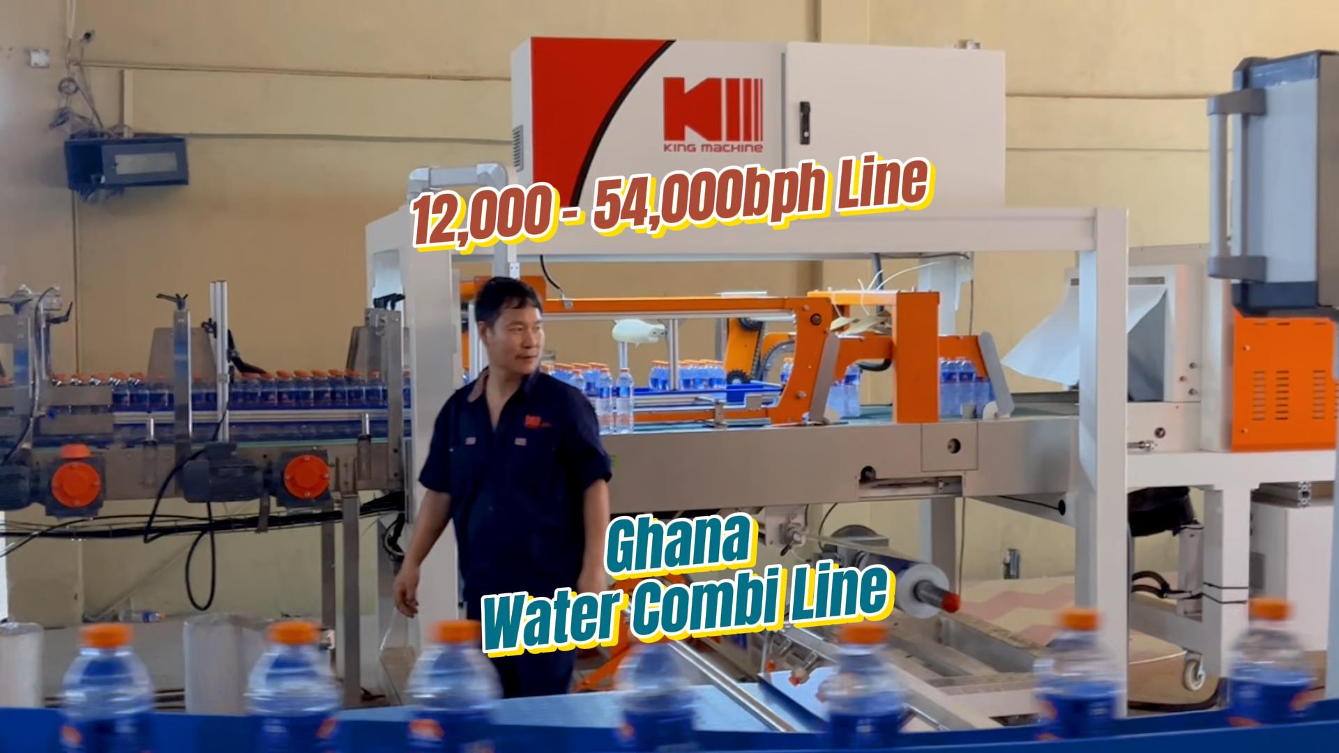 Ghana 18,000BPH Water Combi Line#ghana #fillingline #combiline
