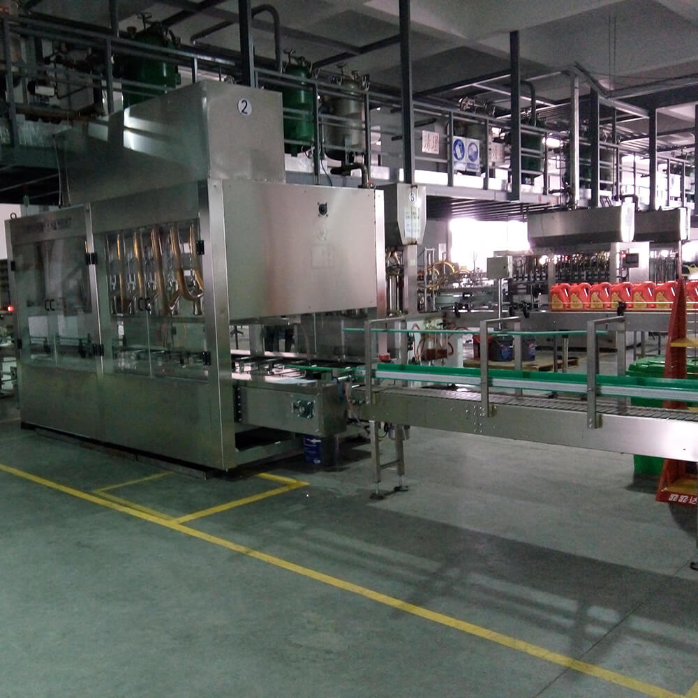 8 Heads Double Row Oil Filling Line